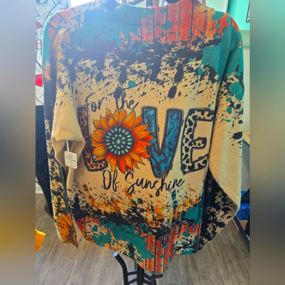 Colorful Graphic Women's Sweater - Picture 2 of 2